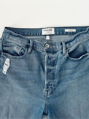 Frame Le Original Jones High Rise Cropped Light Wash Denim Jeans 28 - Price Drop